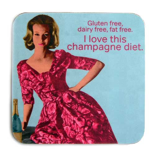 CHAMPAGNE DIET COASTER