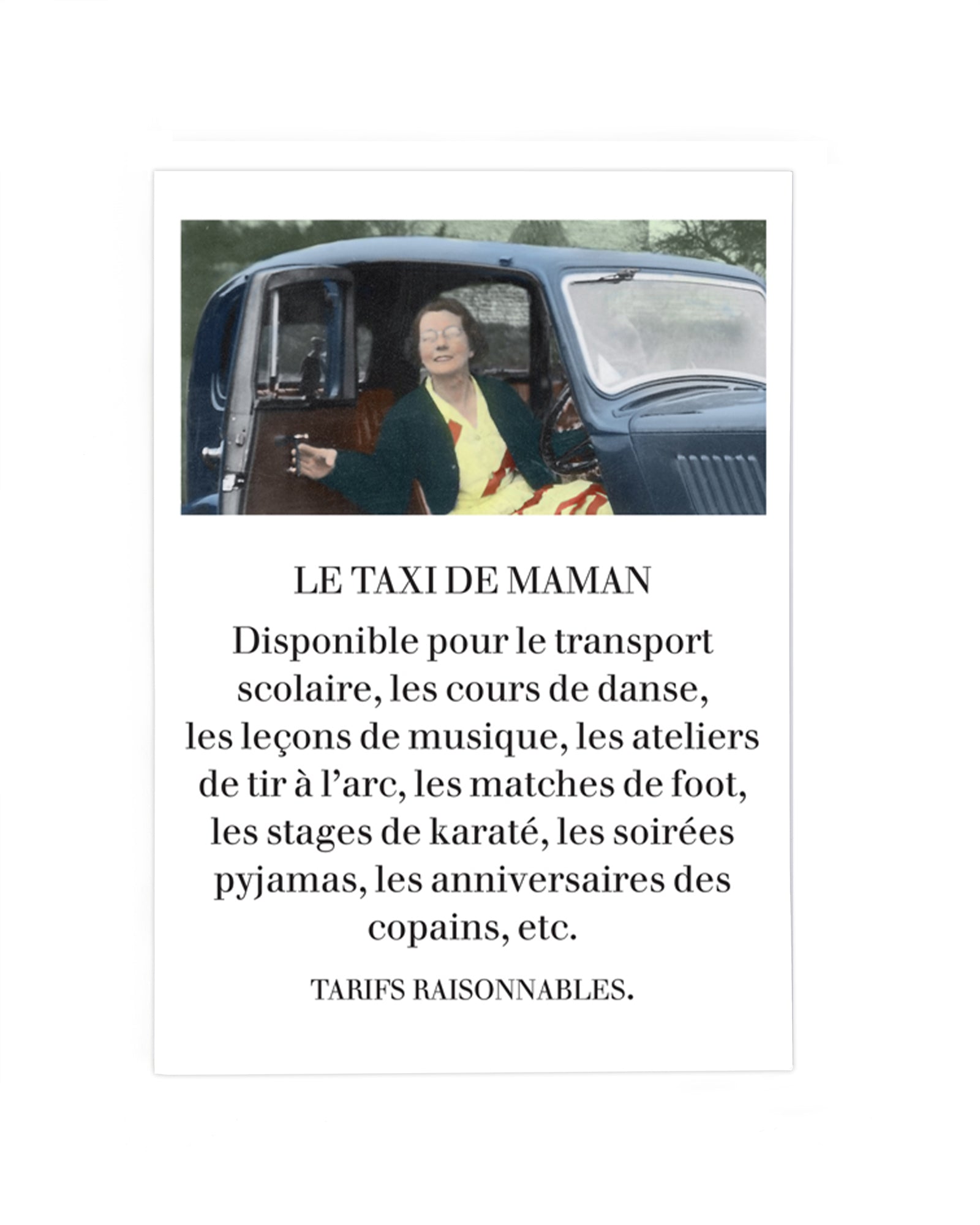 LE TAXI DE MAMAN