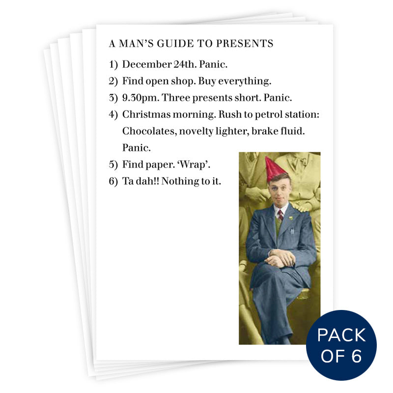 A MAN'S GUIDE TO PRESENTS (pack of 6)