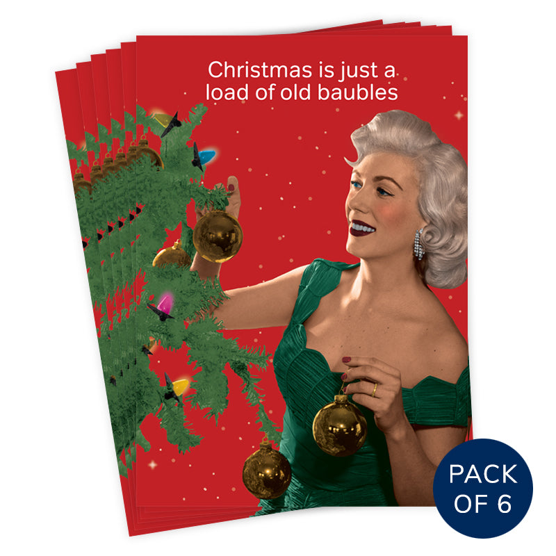 LOAD OF OLD BAUBLES (PACK OF 6)