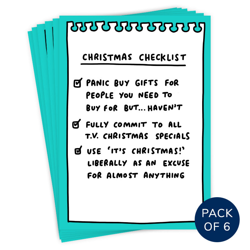 CHRISTMAS CHECKLIST (PACK OF 6)