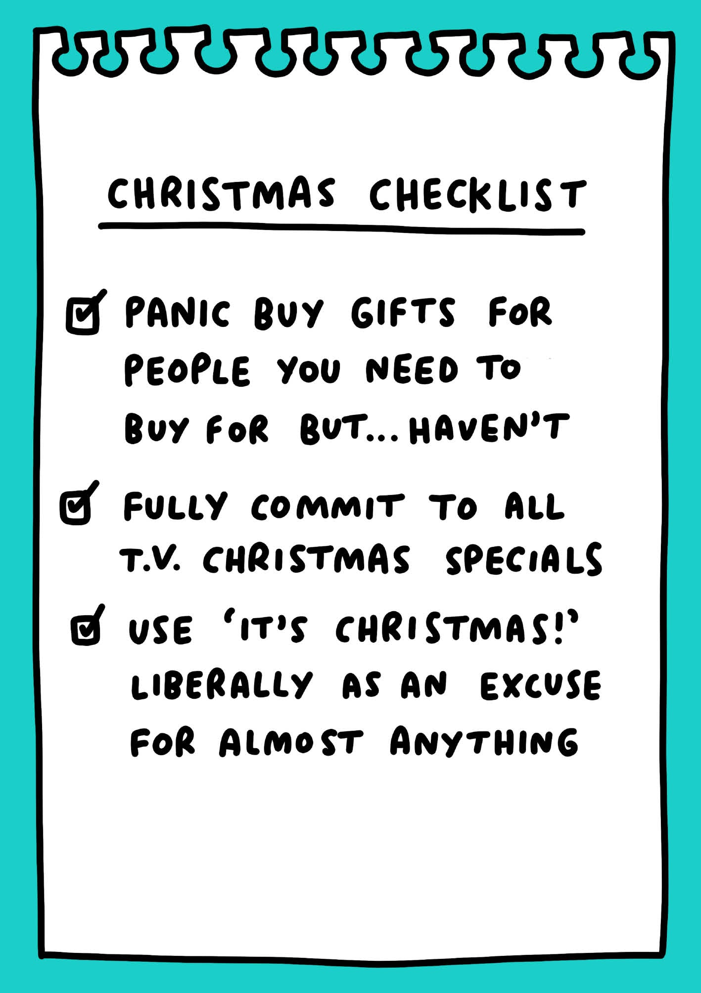 CHRISTMAS CHECKLIST